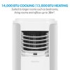 electriQ 14000 BTU Smart Portable Air Conditioner with Heat Pump
