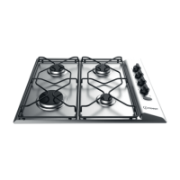 Refurbished Indesit Aria PAA642IXI 58cm 4 Burner Gas Hob Stainless Steel