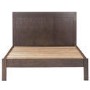 Pacific Solid Dark Oak Kingsize Bed Frame - Walnut Effect