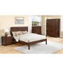 Pacific Solid Dark Oak Kingsize Bed Frame - Walnut Effect