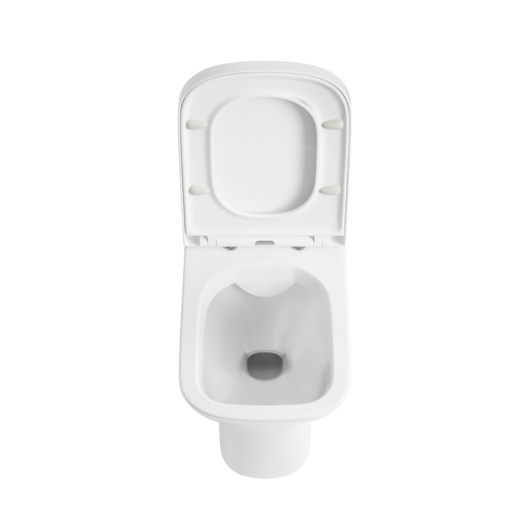ONLY OPENED - Back to Wall Rimless Toilet with Soft Close Seat - Palma