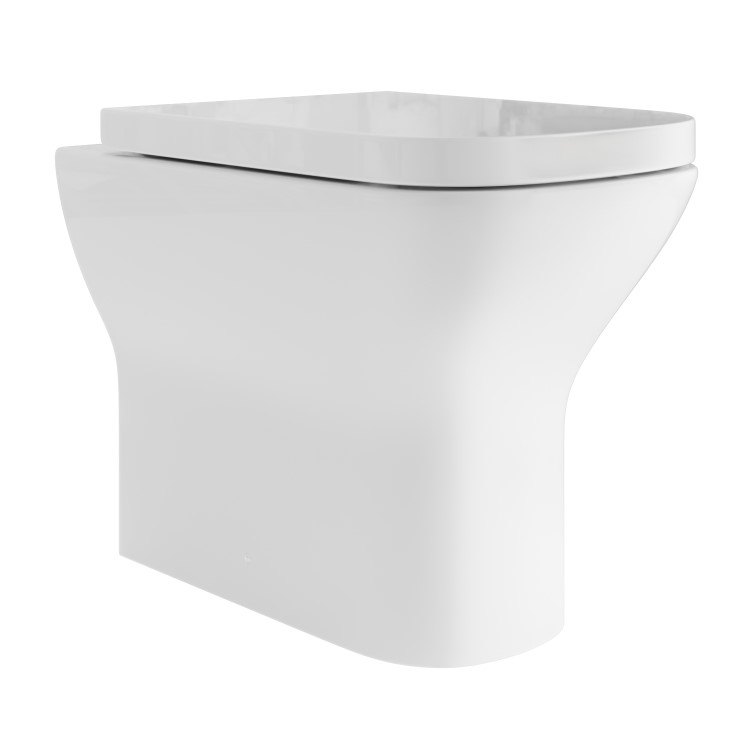ONLY OPENED - Back to Wall Rimless Toilet with Soft Close Seat - Palma