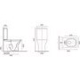 ONLY OPENED - Close Coupled Rimless Closed Back Toilet with Soft Close Seat - Palma