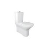 GRADE A1 - White Square Soft close Toilet Seat with Quick Release - Palma
