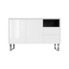 Large White Gloss Sideboard with Drawers - Paloma