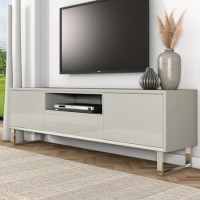 Large Beige Gloss TV Stand with Storage - TV's up to 75" - Paloma Large Beige Gloss TV Stand with Storage - TV's up to 75" - Paloma
