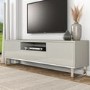 Large Beige Gloss TV Stand with Storage - TV's up to 75" - Paloma