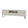 Large Beige Gloss TV Stand with Storage - TV's up to 75" - Paloma