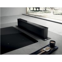 Elica 84cm Wide Touch Control Downdraft Extractor - Black