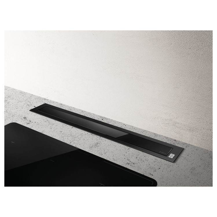 Elica 84cm Wide Touch Control Downdraft Extractor - Black