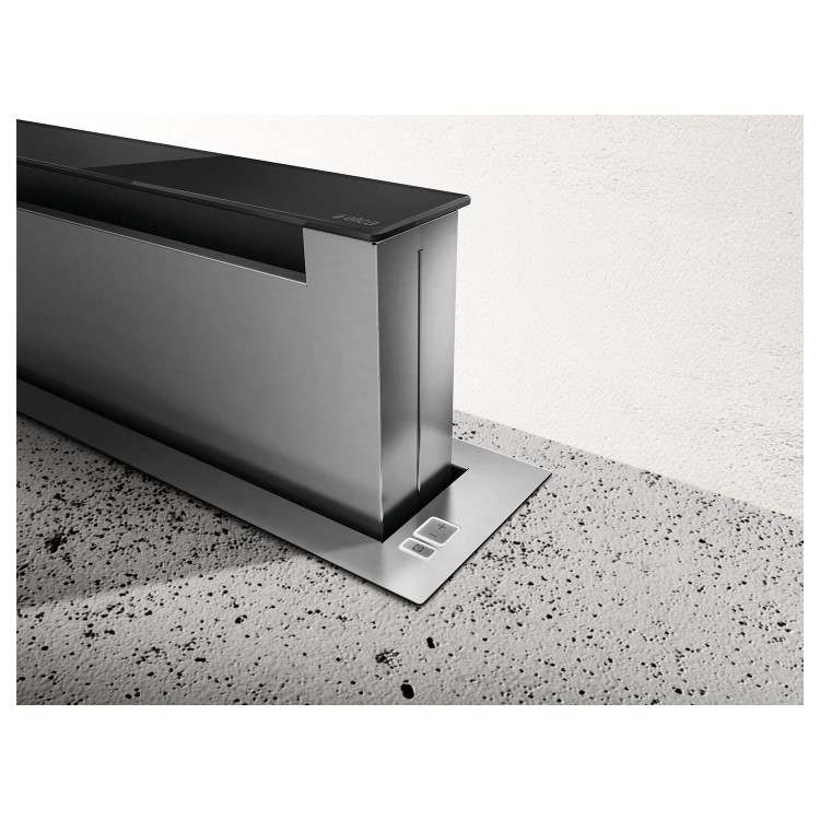 Elica 84cm Wide Touch Control Downdraft Extractor - Black