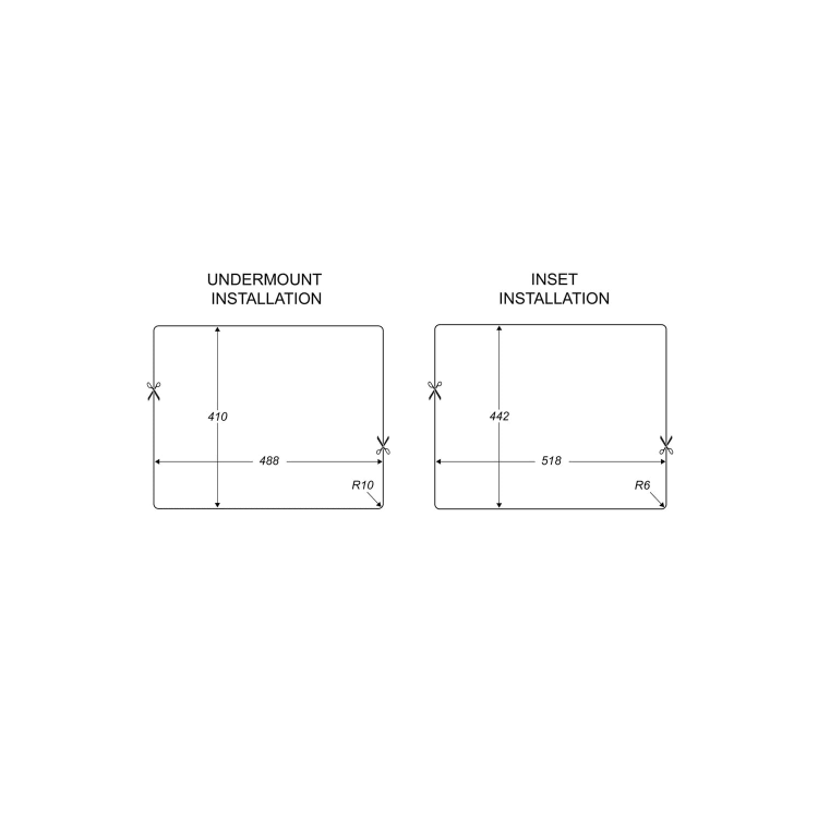 Single Bowl Undermount Black Granite Kitchen Sink - Rangemaster Paragon