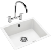 Single Bowl Undermount White Granite Kitchen Sink - Rangemaster Paragon
