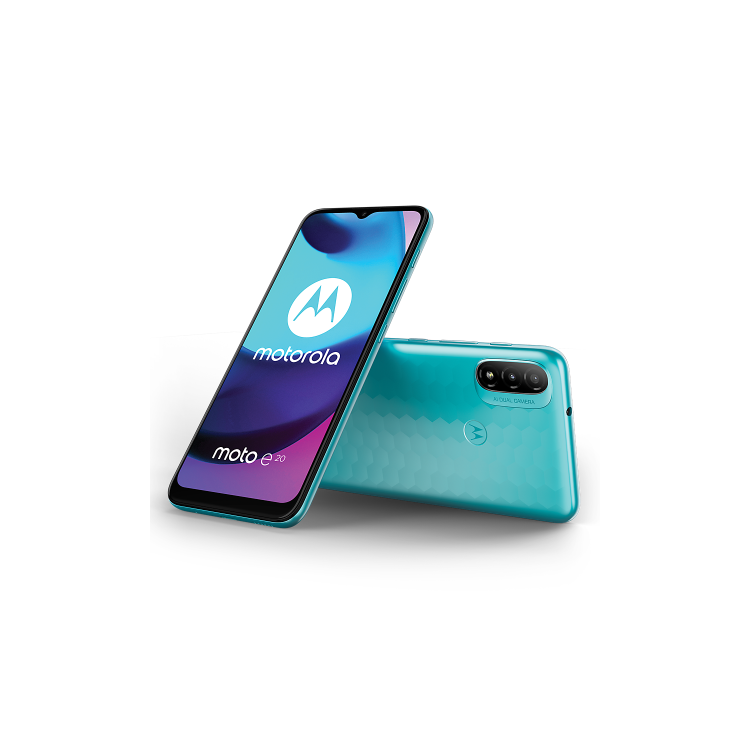 Motorola Moto E20 32GB 4G SIM Free Smartphone - Coastal Blue