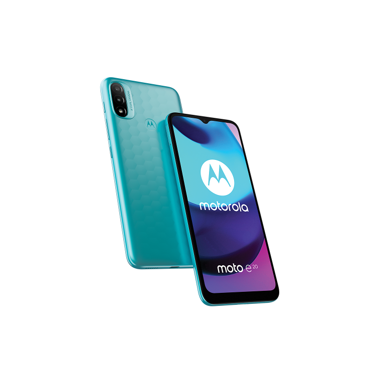 Motorola Moto E20 32GB 4G SIM Free Smartphone - Coastal Blue