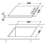 Refurbished Hotpoint PAS642HWH 58cm 4 Burner Gas Hob White