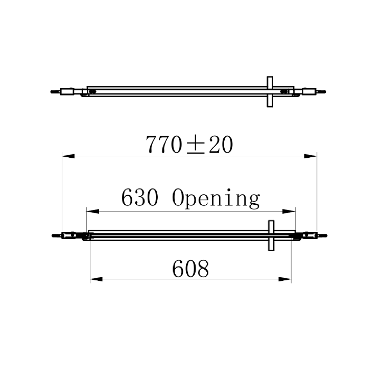 800mm Black Hinged Shower Door 8mm Glass - Pavo
