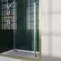 1200mm Black Sliding Shower Door 8mm Glass with Extended Handle - Pavo