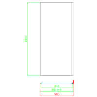 ALMOST PERFECT - Pavo 900mm 8mm Side Panel - Gunmetal