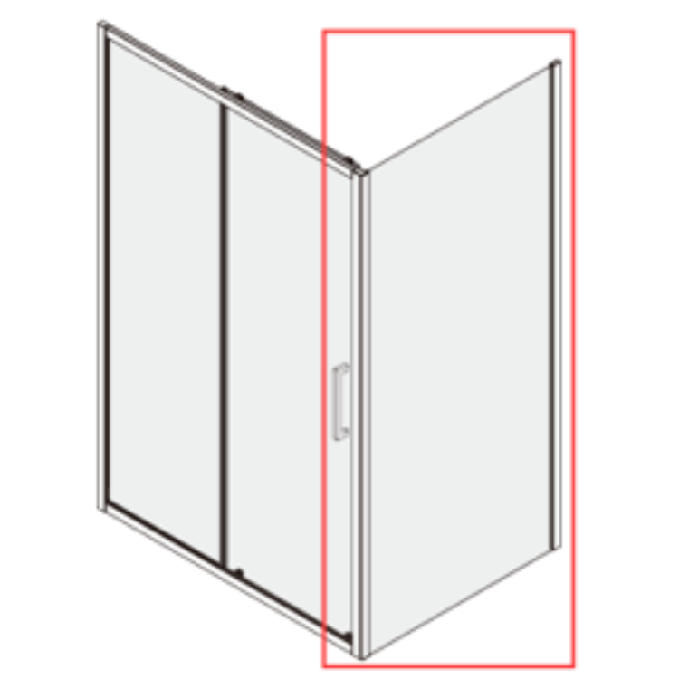 ALMOST PERFECT - Pavo 900mm 8mm Side Panel - Gunmetal