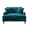 Teal Velvet Loveseat - Payton
