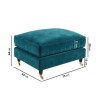 Teal Velvet Footstool - Payton