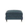 Large Blue Velvet Footstool - Payton