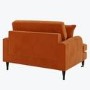 Orange Velvet Love Seat - Payton