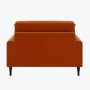 Orange Velvet Love Seat - Payton