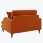 Orange Velvet Love Seat - Payton
