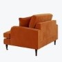 Orange Velvet Love Seat - Payton