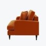 Orange Velvet Love Seat - Payton
