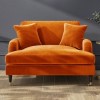 Orange Velvet Loveseat - Payton