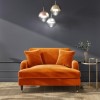 Orange Velvet Loveseat - Payton