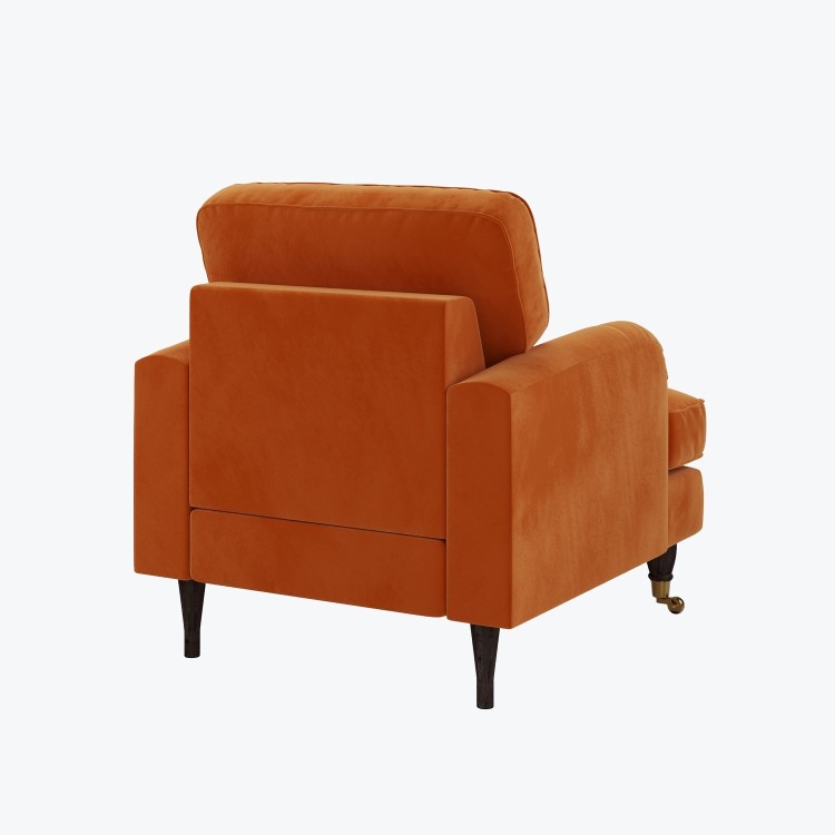 Orange Velvet Armchair - Payton