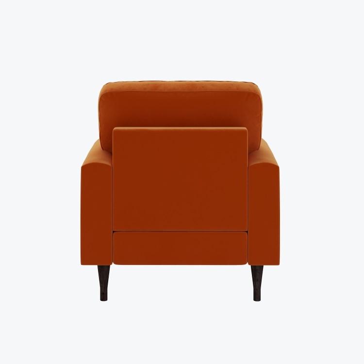 Orange Velvet Armchair - Payton