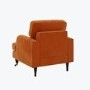 Orange Velvet Armchair - Payton