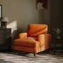 Orange Velvet Armchair - Payton