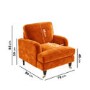 Orange Velvet Armchair - Payton