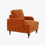 Orange Velvet Armchair - Payton
