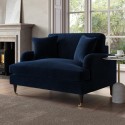 PAY018 Navy Velvet Love Seat - Payton