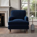 PAY019 Navy Velvet Armchair - Payton