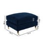 Large Navy Velvet Footstool - Payton