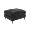 Dark Grey Velvet Footstool - Payton