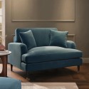 PAY027 Blue Velvet Love Seat - Payton