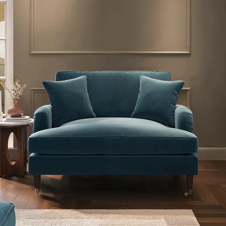 Blue Velvet Love Seat - Payton