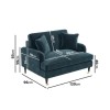 Blue Velvet Loveseat - Payton