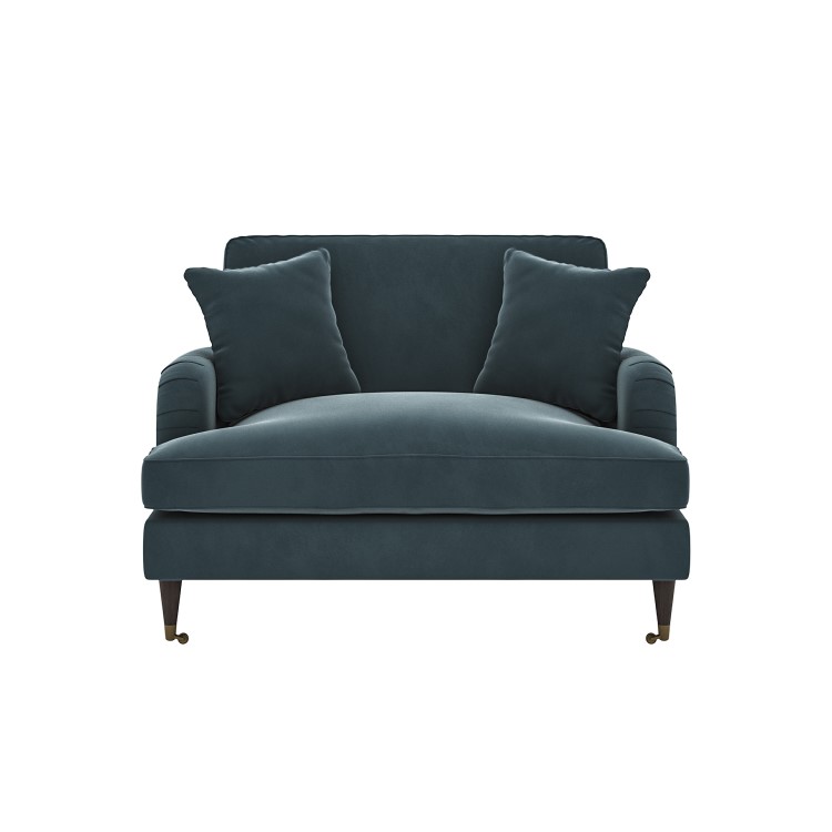 Blue Velvet Love Seat - Payton