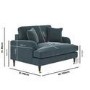 Blue Velvet Love Seat - Payton