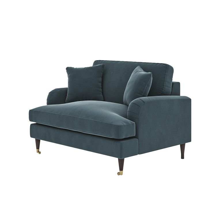 Blue Velvet Love Seat - Payton
